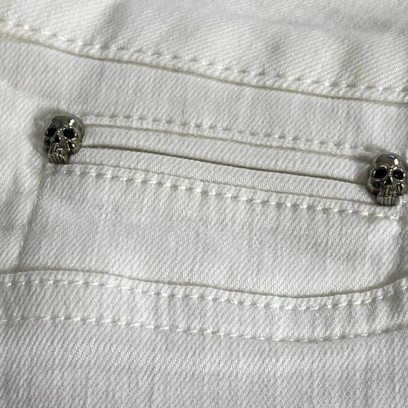The Kooples Womens Lace Up White Skull detail Skinny  Jeans Size 29 Short - Picture 4 of 10